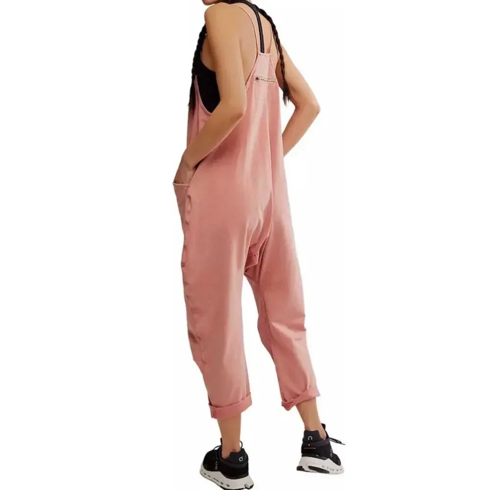 Free People Movement Hot Shot Jumpsuit in Petal Size L. NWT - Picture 2 of 7